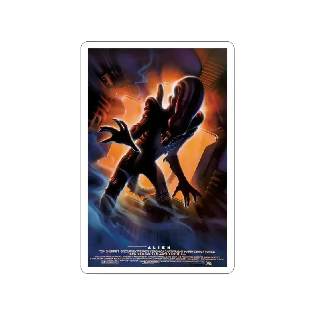 ALIEN (10TH ANNIVERSARY) 1979 Movie Poster STICKER Vinyl Die-Cut Decal 5 Inch - The Sticker Space
