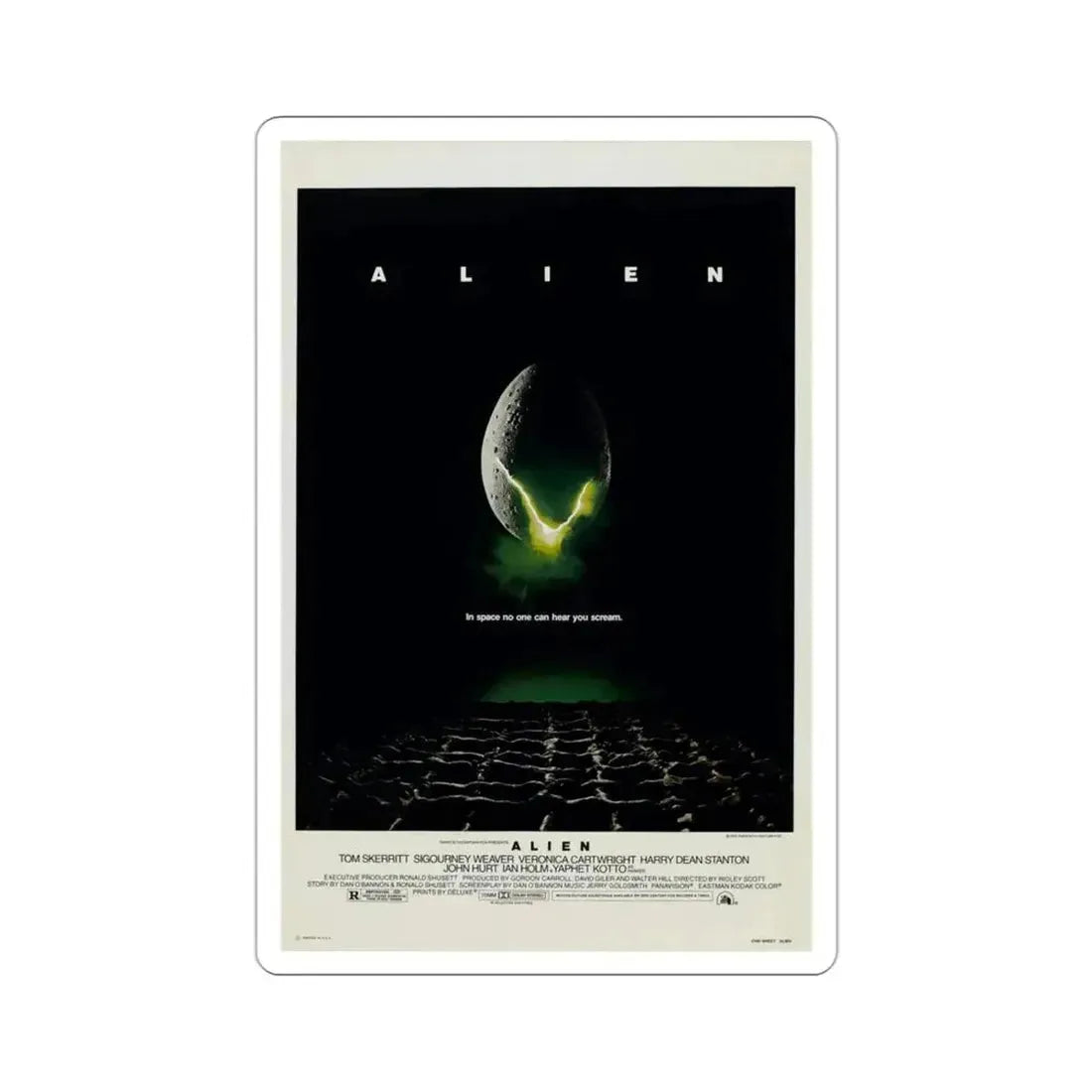 Alien 1979 Movie Poster STICKER Vinyl Die-Cut Decal - The Sticker Space