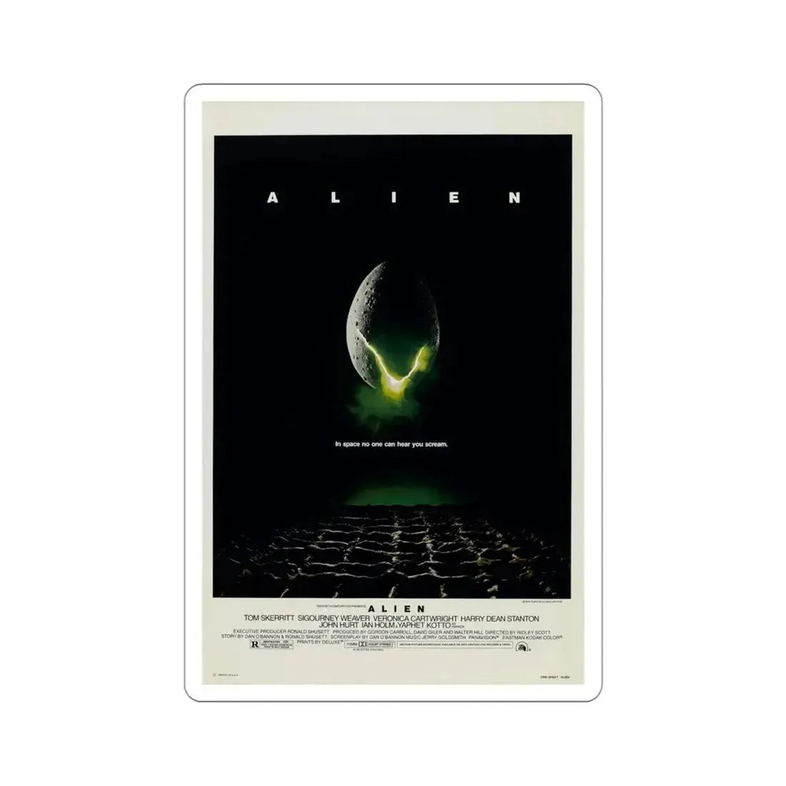 Alien 1979 Movie Poster STICKER Vinyl Die-Cut Decal - The Sticker Space
