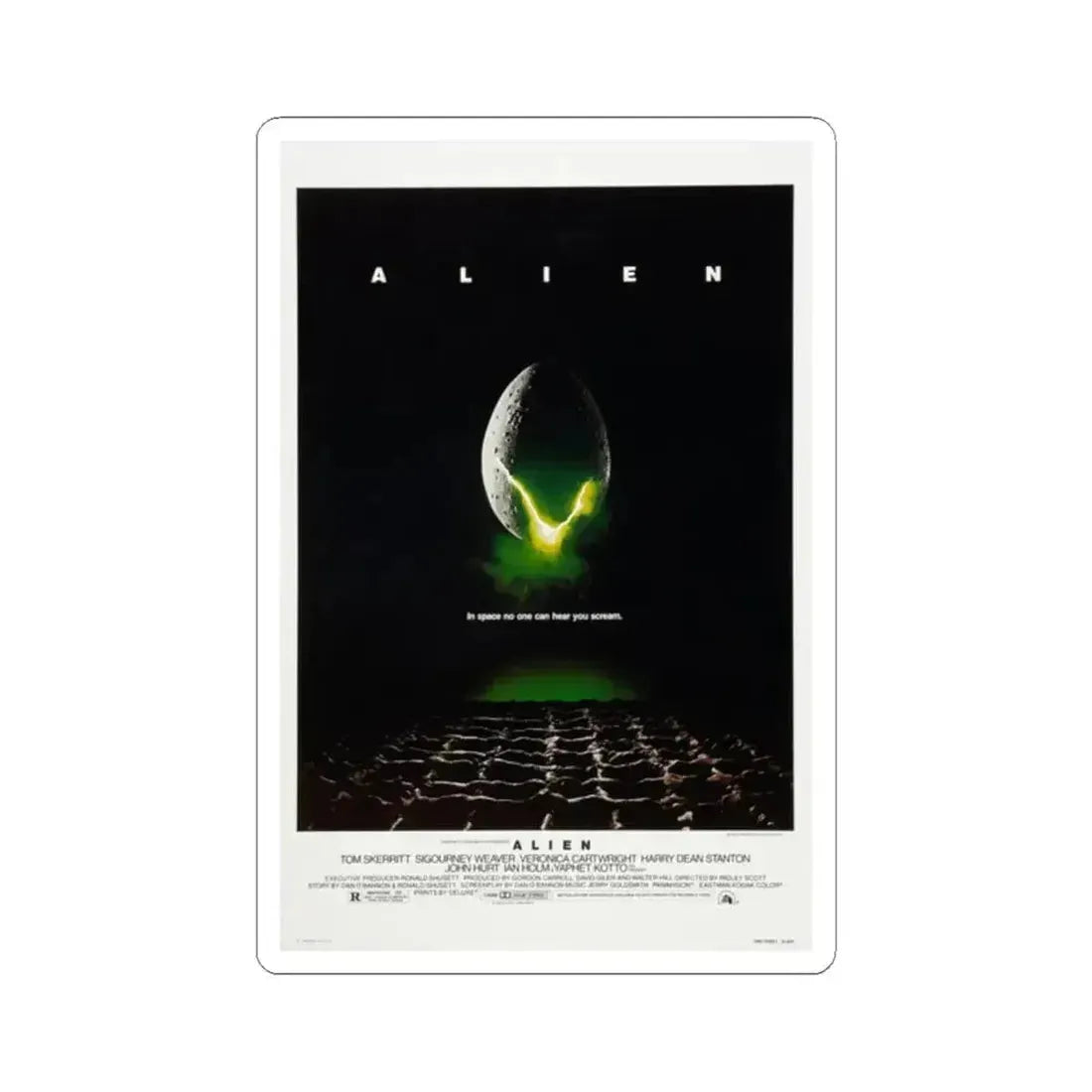 ALIEN 1979 Movie Poster - STICKER Vinyl Kiss-Cut Decal 2 Inch White - The Sticker Space