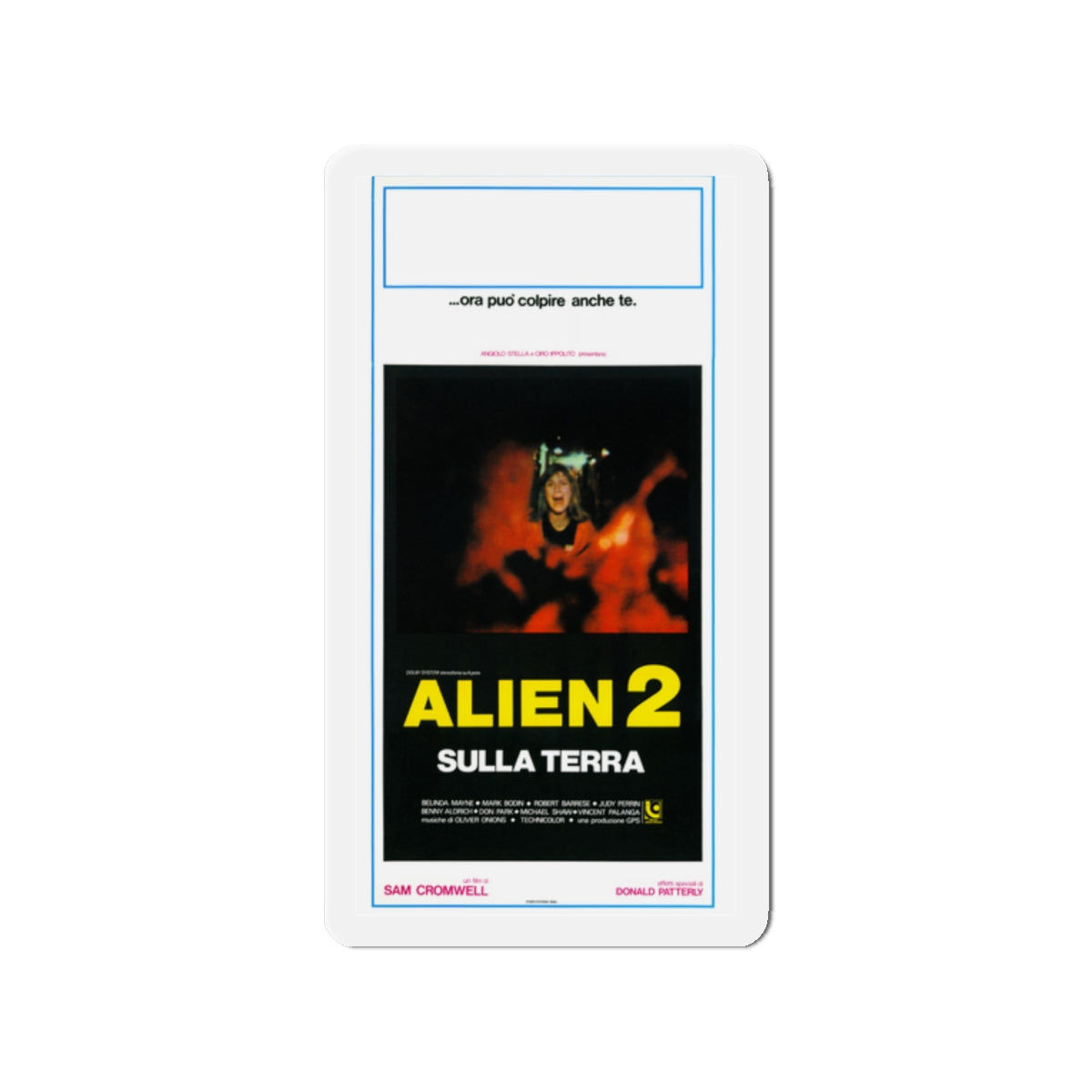 ALIEN 2 (ITALIAN) 1986 Movie Poster - Die-Cut Magnet-2" x 2"-The Sticker Space