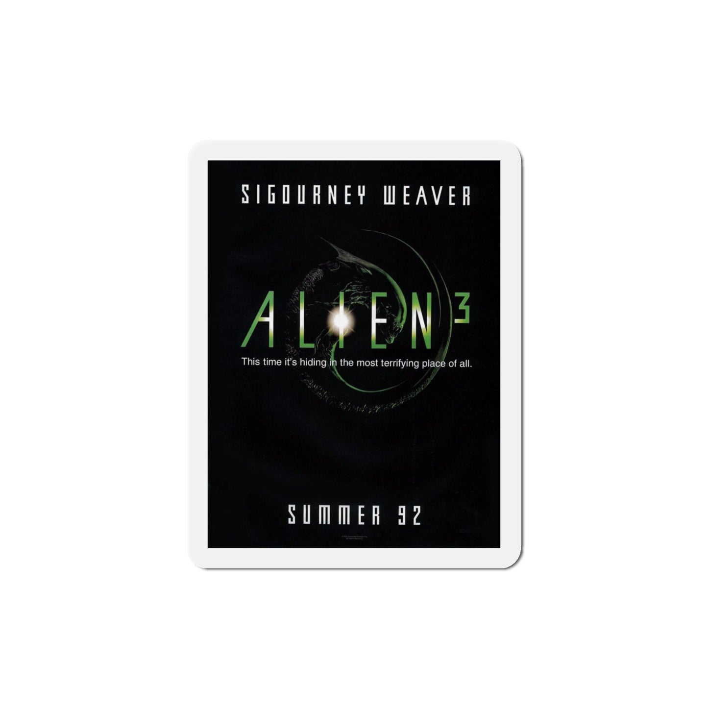 Alien 3 1992 Movie Poster Die-Cut Magnet-4" x 4"-The Sticker Space