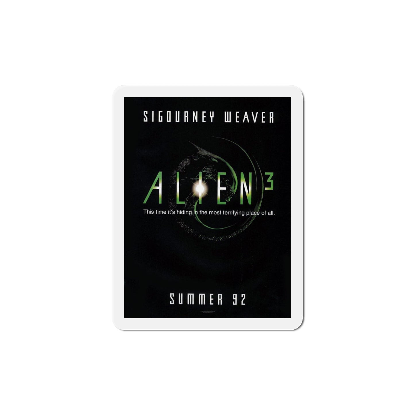 Alien 3 1992 Movie Poster Die-Cut Magnet-6 × 6"-The Sticker Space