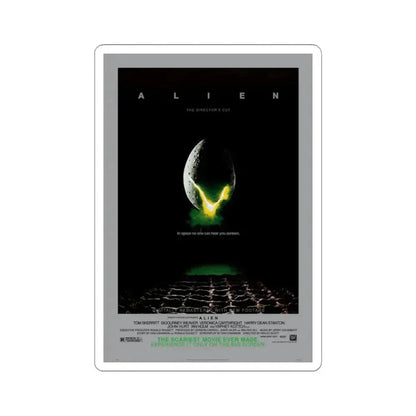 ALIEN - (DIRECTOR'S CUT) (2) 1979 Movie Poster - STICKER Vinyl Kiss-Cut Decal 6 Inch White - The Sticker Space