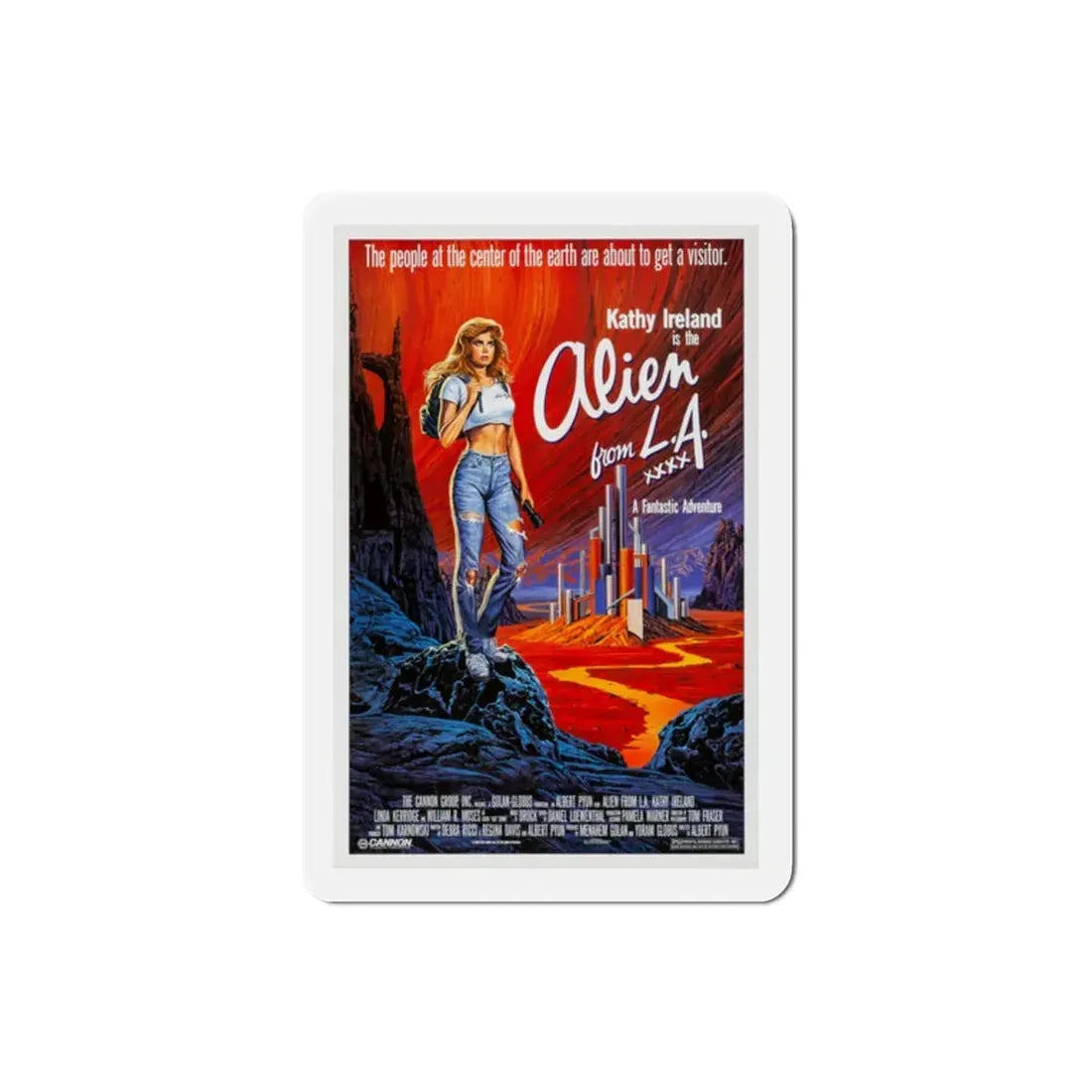 Alien from LA 1988 Movie Poster Refrigerator Magnet 2 Inch - The Sticker Space