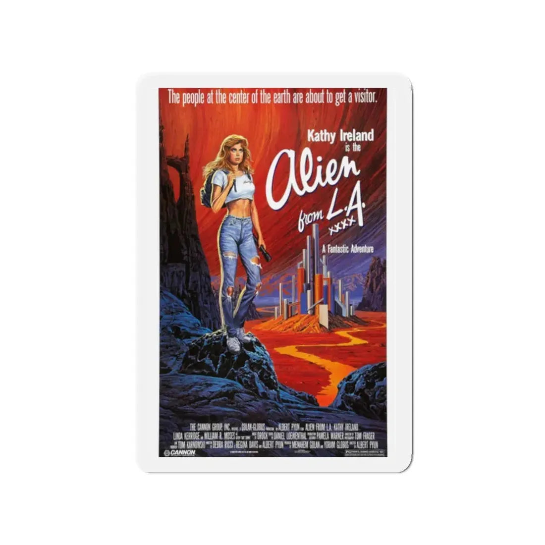ALIEN FROM L.A 1988 Movie Poster - Refrigerator Magnet 2 Inch - The Sticker Space