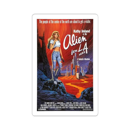 ALIEN FROM L.A 1988 Movie Poster - STICKER Vinyl Kiss-Cut Decal 4 Inch White - The Sticker Space