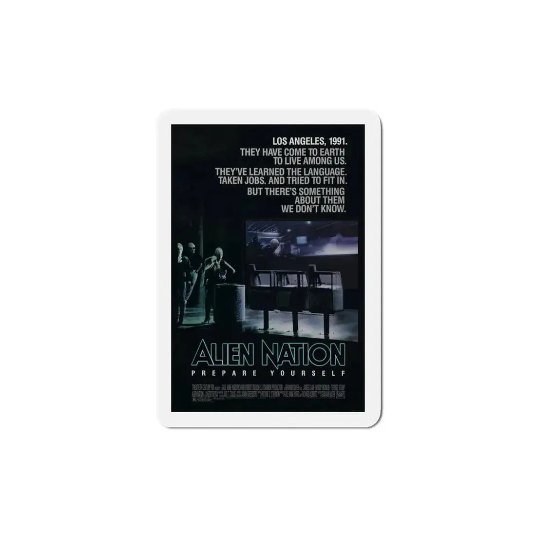 Alien Nation 1988 Movie Poster Refrigerator Magnet 5 Inch - The Sticker Space