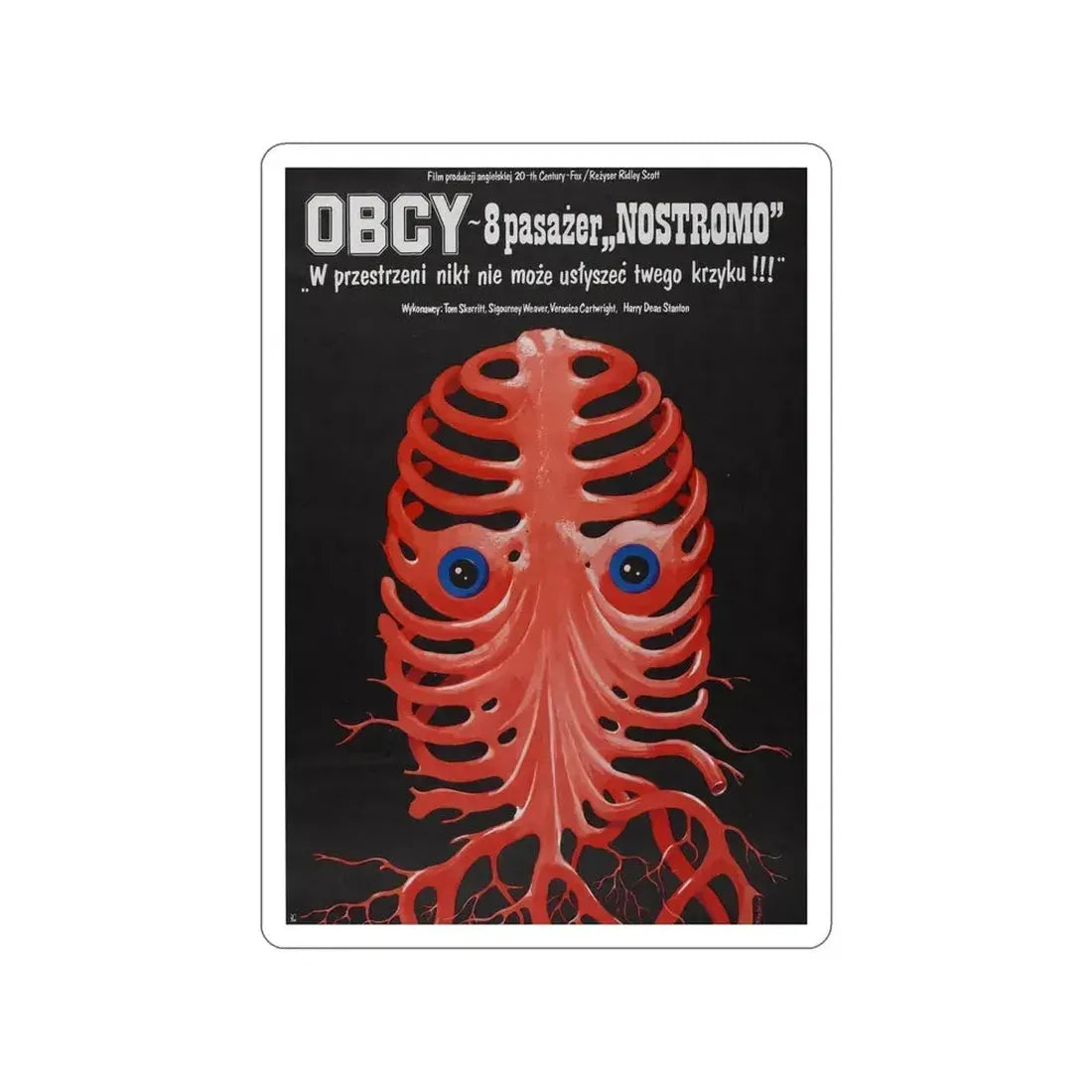 ALIEN (POLISH) 1979 Movie Poster STICKER Vinyl Die-Cut Decal - The Sticker Space