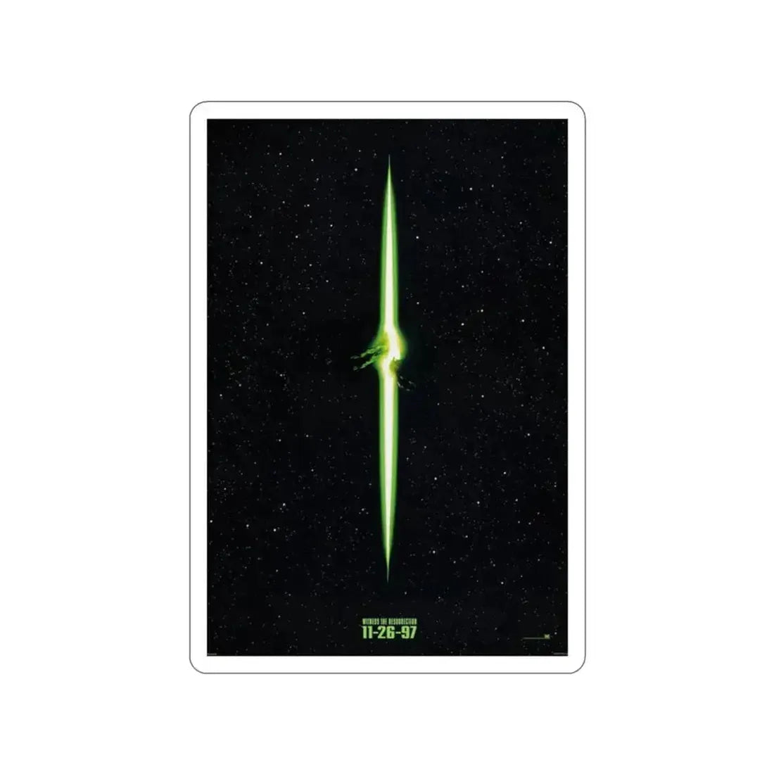 ALIEN RESSURECTION (TEASER) 1997 Movie Poster STICKER Vinyl Die-Cut Decal 2 Inch - The Sticker Space