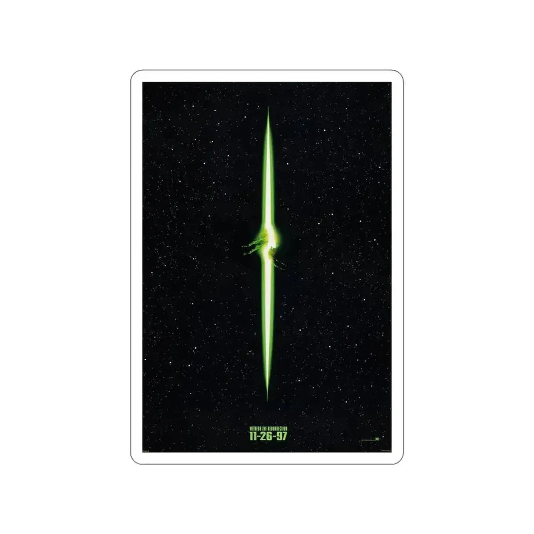 ALIEN RESSURECTION (TEASER) 1997 Movie Poster STICKER Vinyl Die-Cut Decal 3 Inch - The Sticker Space