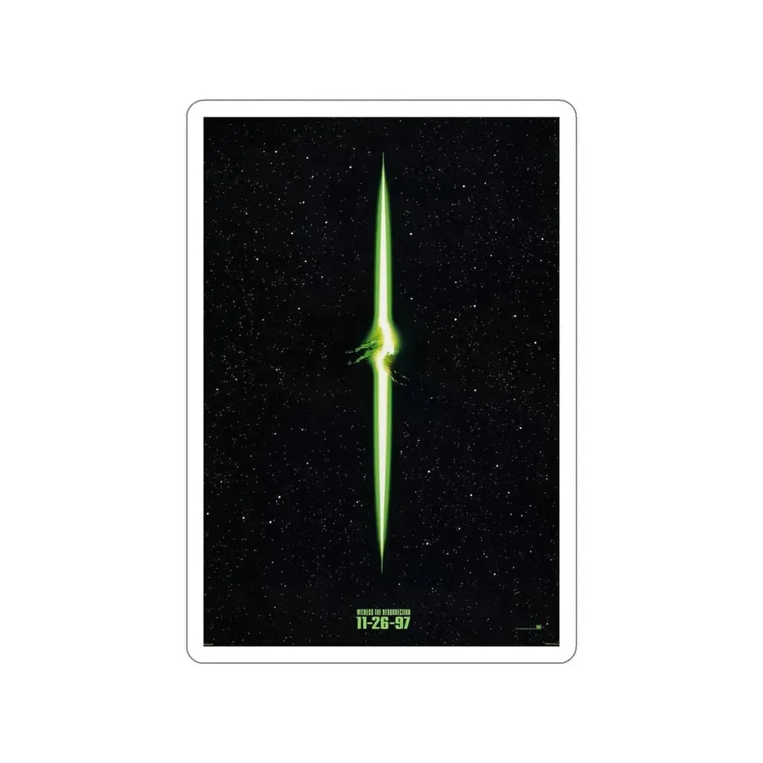 ALIEN RESSURECTION (TEASER) 1997 Movie Poster STICKER Vinyl Die-Cut Decal 4 Inch - The Sticker Space