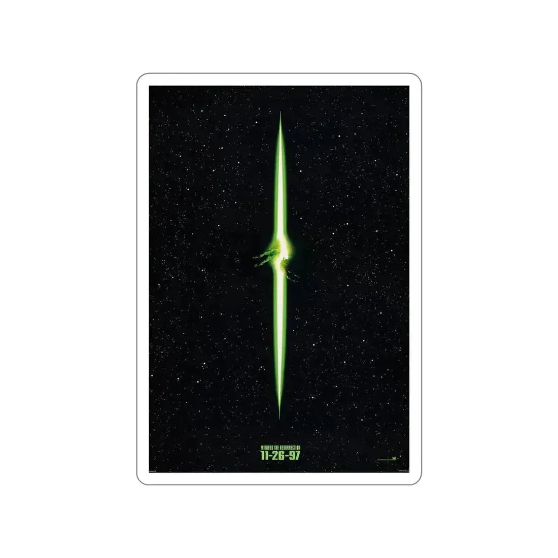 ALIEN RESSURECTION (TEASER) 1997 Movie Poster STICKER Vinyl Die-Cut Decal 5 Inch - The Sticker Space