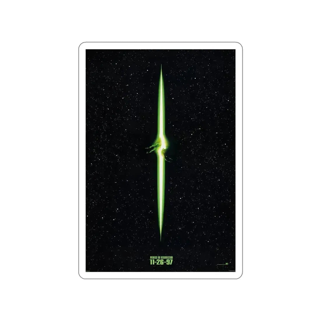 ALIEN RESSURECTION (TEASER) 1997 Movie Poster STICKER Vinyl Die-Cut Decal 5 Inch - The Sticker Space