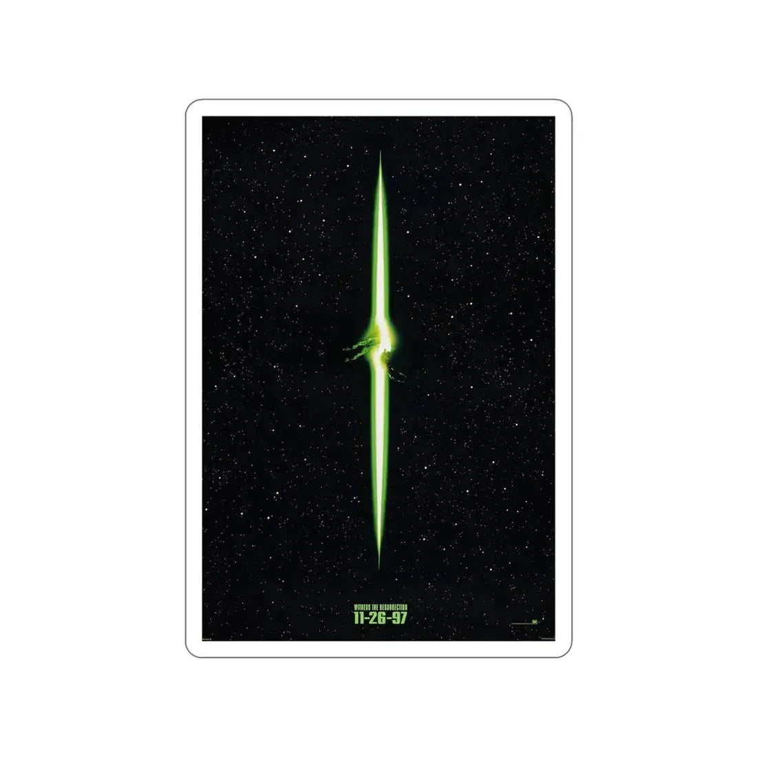 ALIEN RESSURECTION (TEASER) 1997 Movie Poster STICKER Vinyl Die-Cut Decal 6 Inch - The Sticker Space