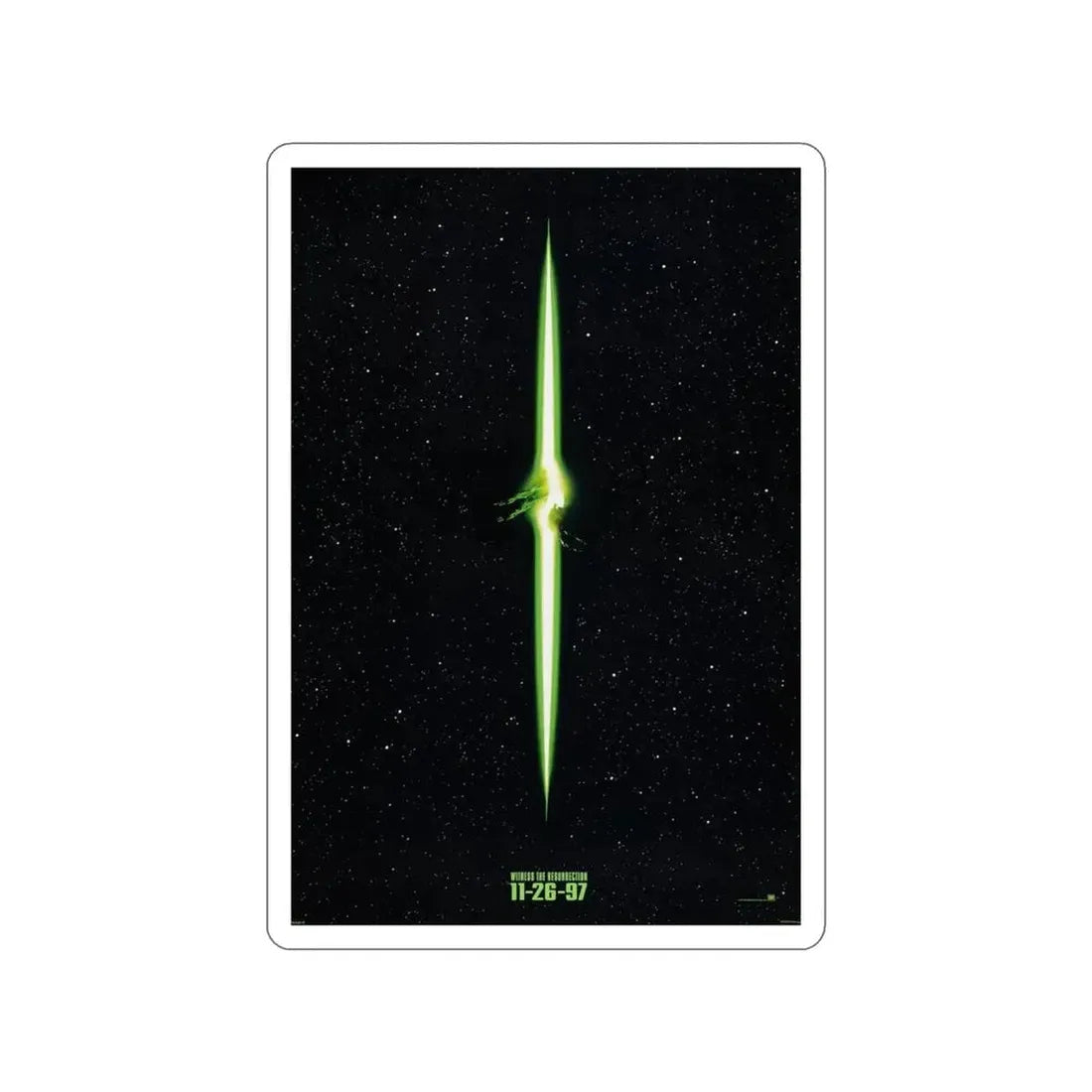 ALIEN RESSURECTION (TEASER) 1997 Movie Poster STICKER Vinyl Die-Cut Decal - The Sticker Space
