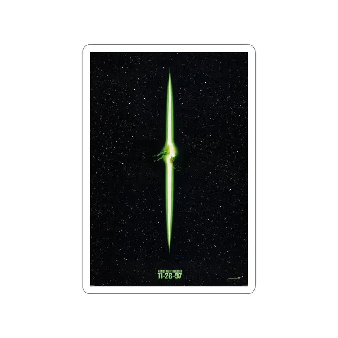 ALIEN RESSURECTION (TEASER) 1997 Movie Poster STICKER Vinyl Die-Cut Decal - The Sticker Space