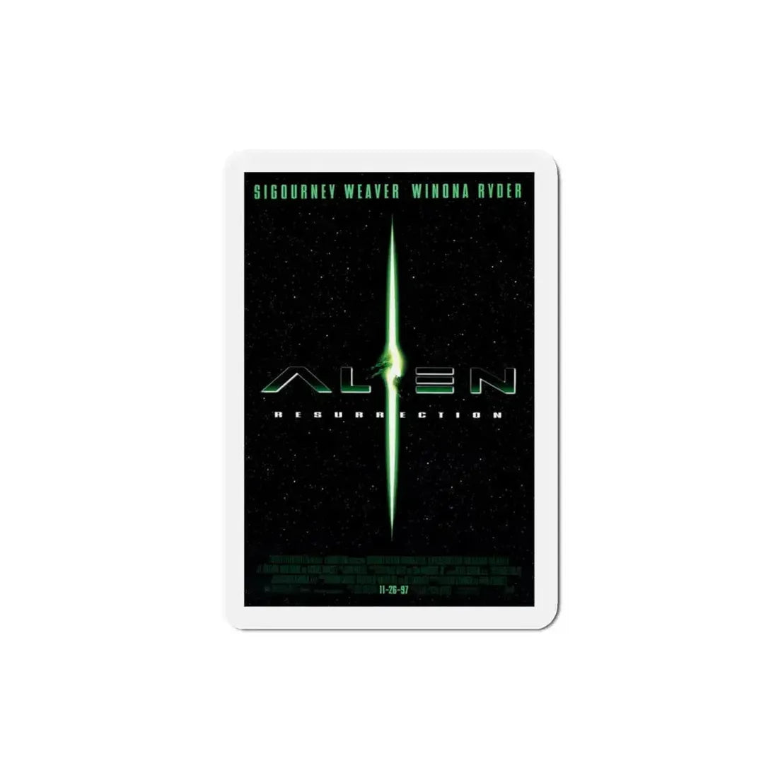 Alien Resurrection 1997 Movie Poster Refrigerator Magnet 3 Inch - The Sticker Space