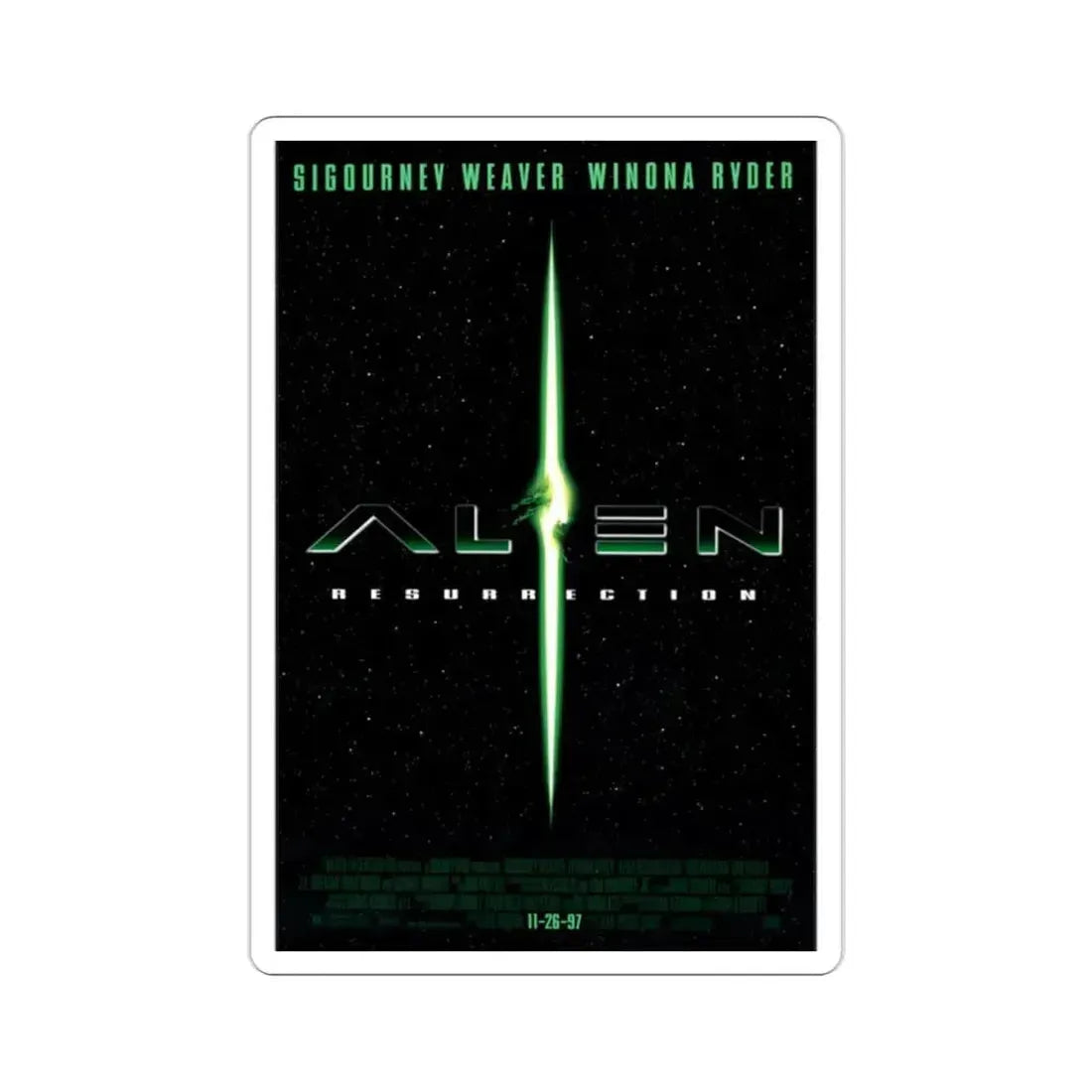 Alien Resurrection 1997 Movie Poster STICKER Vinyl Die-Cut Decal 2 Inch - The Sticker Space
