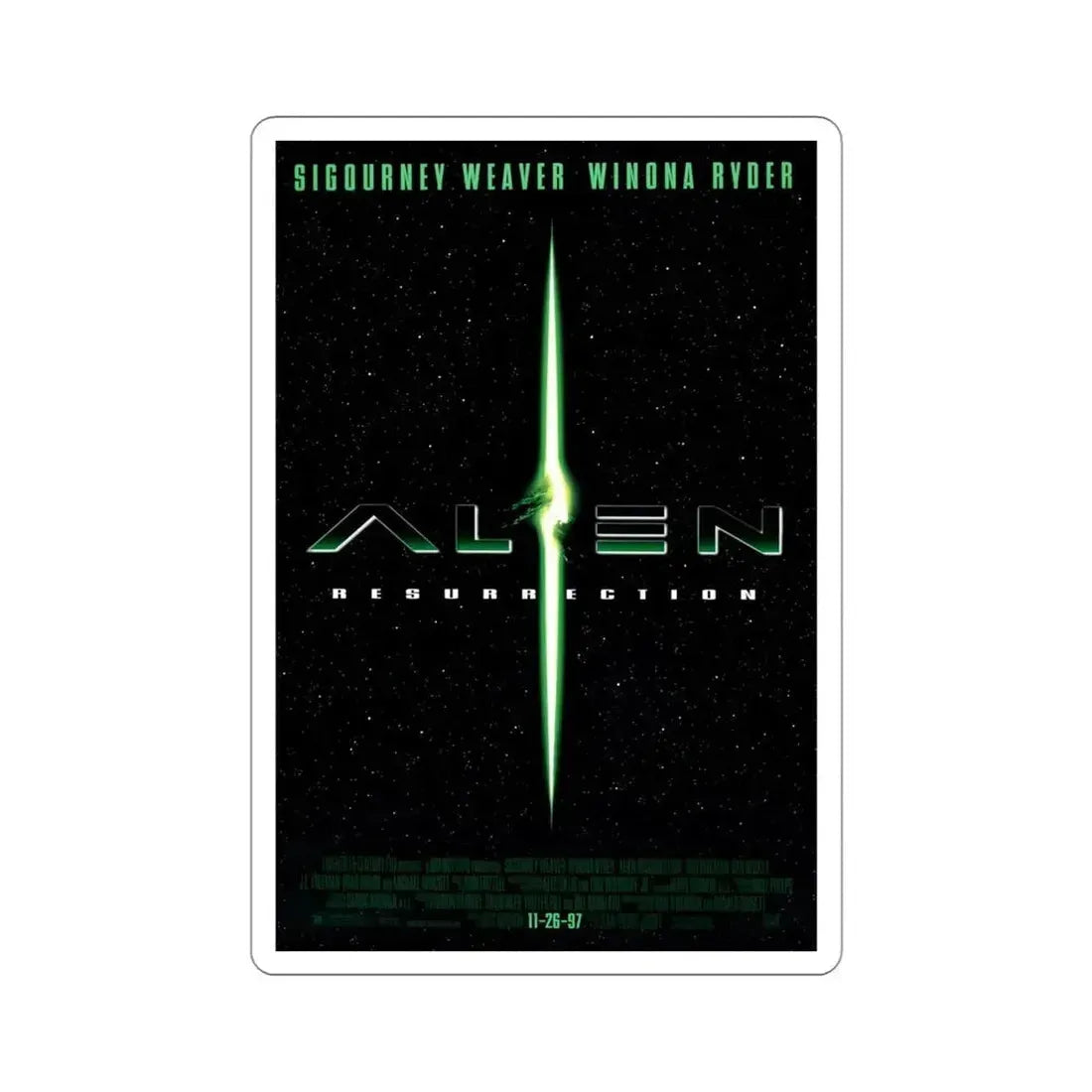 Alien Resurrection 1997 Movie Poster STICKER Vinyl Die-Cut Decal - The Sticker Space