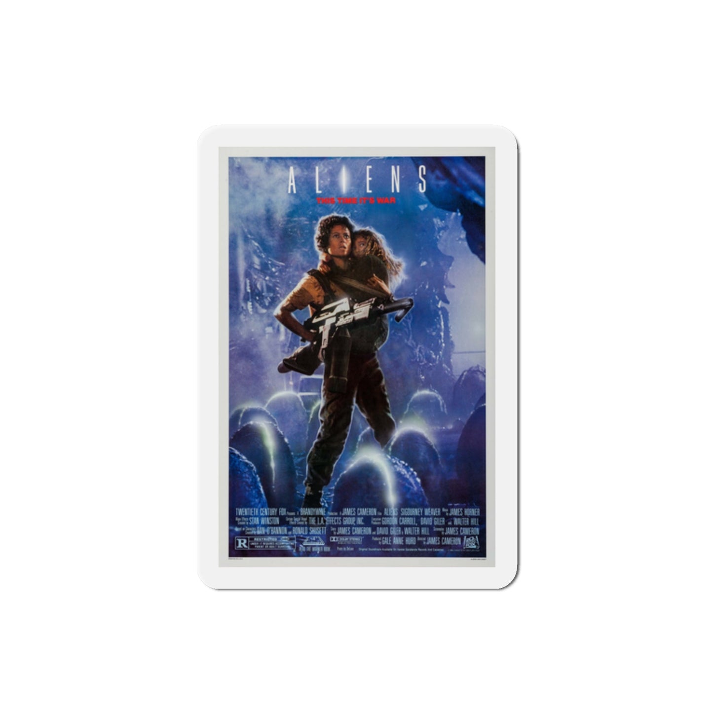 Aliens 1986 Movie Poster Die-Cut Magnet-2" x 2"-The Sticker Space