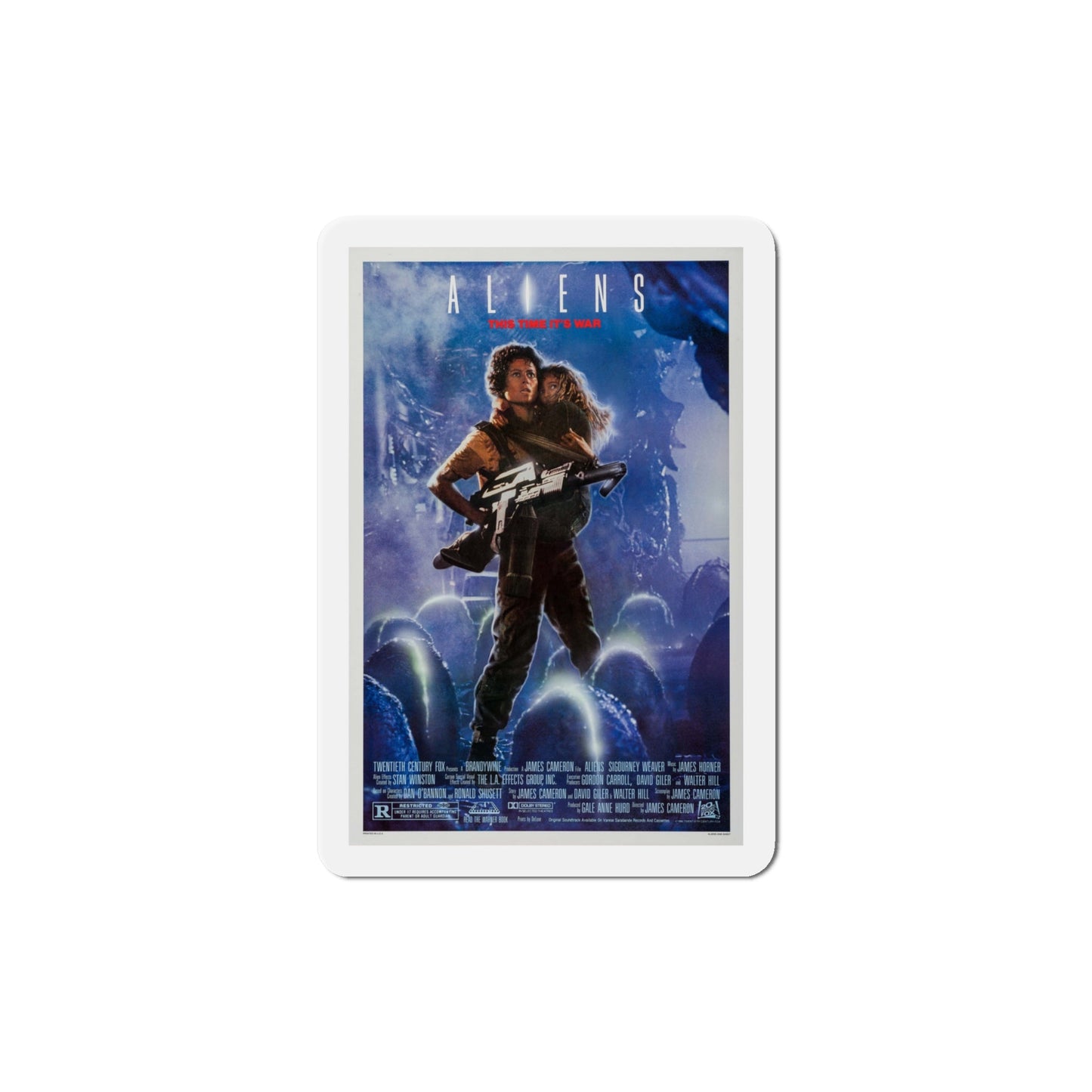 Aliens 1986 Movie Poster Die-Cut Magnet-4" x 4"-The Sticker Space