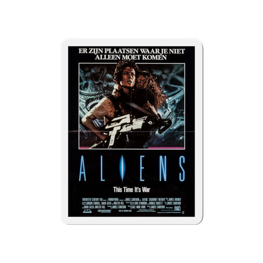 ALIENS (DUTCH) 1986 Movie Poster - Die-Cut Magnet-6 × 6"-The Sticker Space