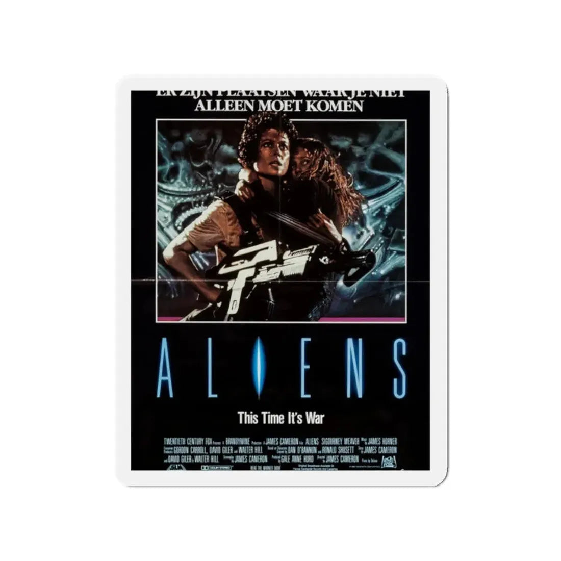 ALIENS (DUTCH) 1986 Movie Poster - Refrigerator Magnet 2 Inch - The Sticker Space
