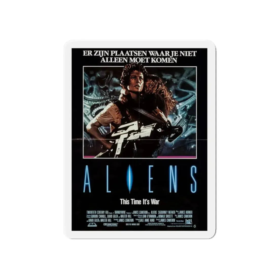 ALIENS (DUTCH) 1986 Movie Poster - Refrigerator Magnet 5 Inch - The Sticker Space