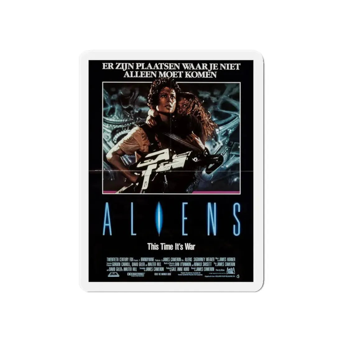 ALIENS (DUTCH) 1986 Movie Poster - Refrigerator Magnet 6 Inch - The Sticker Space