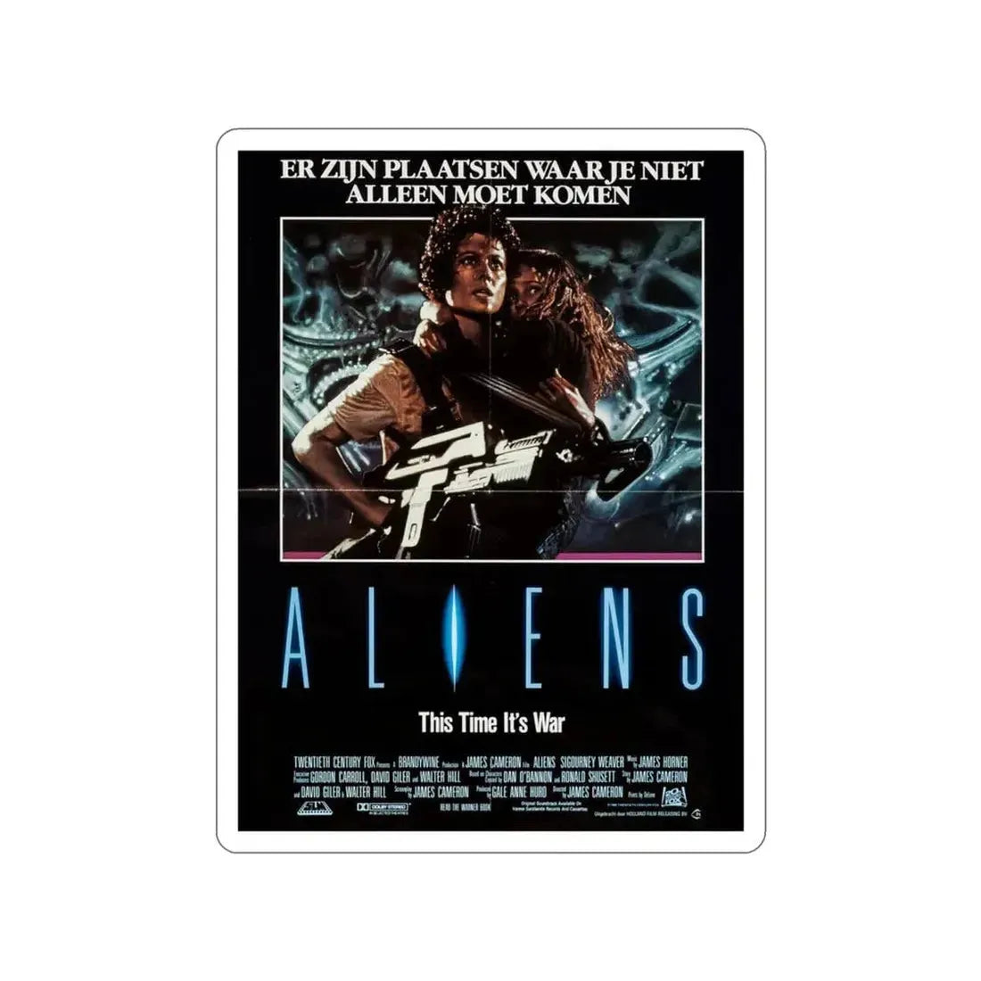 ALIENS (DUTCH) 1986 Movie Poster STICKER Vinyl Die-Cut Decal - The Sticker Space