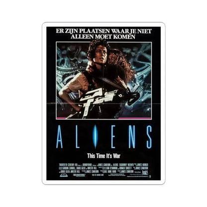 ALIENS (DUTCH) 1986 Movie Poster - STICKER Vinyl Kiss-Cut Decal 6 Inch White - The Sticker Space