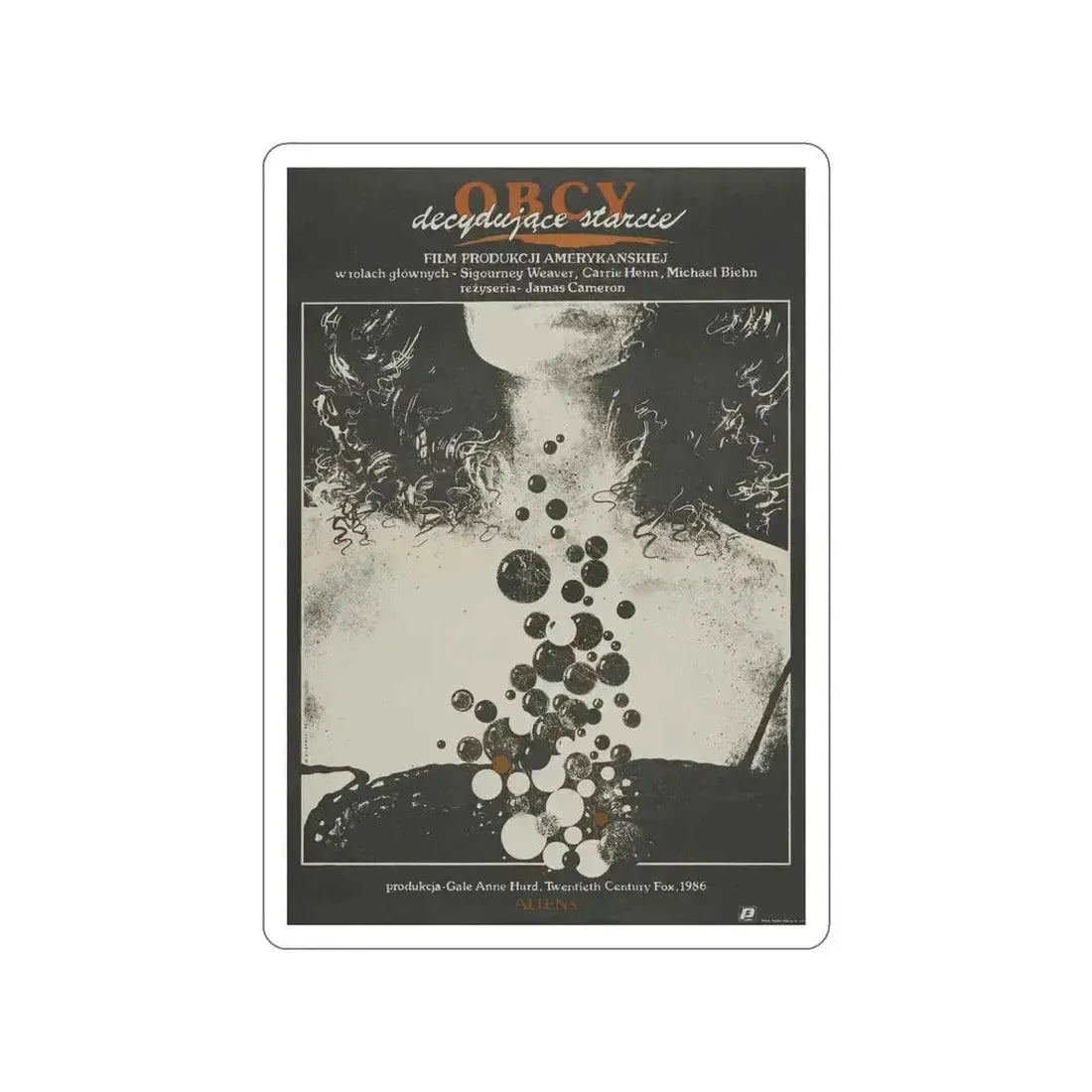 ALIENS (POLISH) 1986 Movie Poster STICKER Vinyl Die-Cut Decal 5 Inch - The Sticker Space