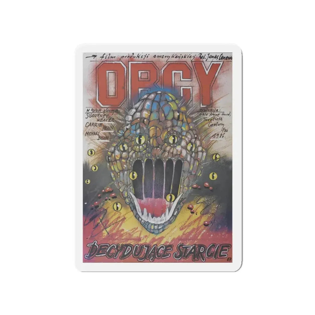 ALIENS (POLISH 2) 1986 Movie Poster - Refrigerator Magnet 4 Inch - The Sticker Space