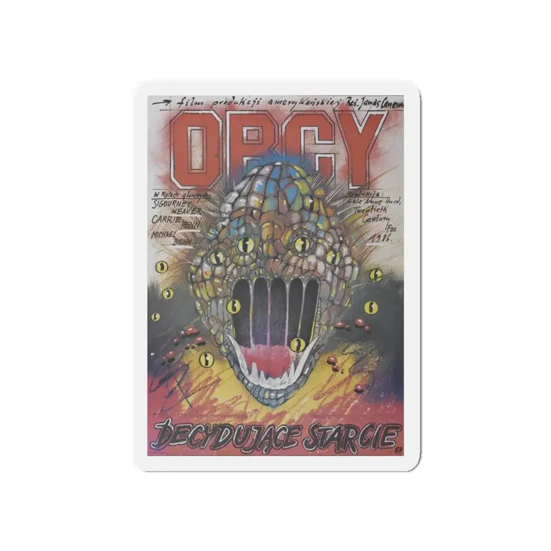 ALIENS (POLISH 2) 1986 Movie Poster - Refrigerator Magnet - The Sticker Space