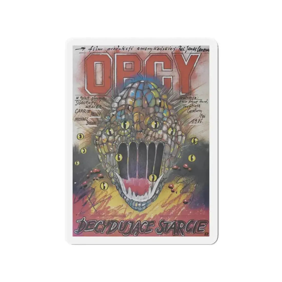 ALIENS (POLISH 2) 1986 Movie Poster - Refrigerator Magnet - The Sticker Space