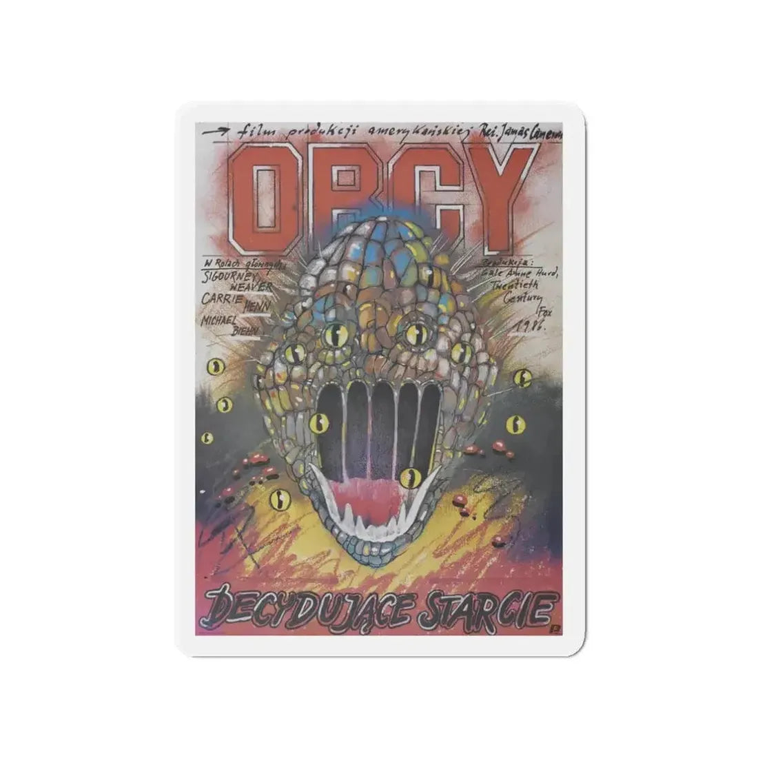 ALIENS (POLISH 2) 1986 Movie Poster - Refrigerator Magnet - The Sticker Space