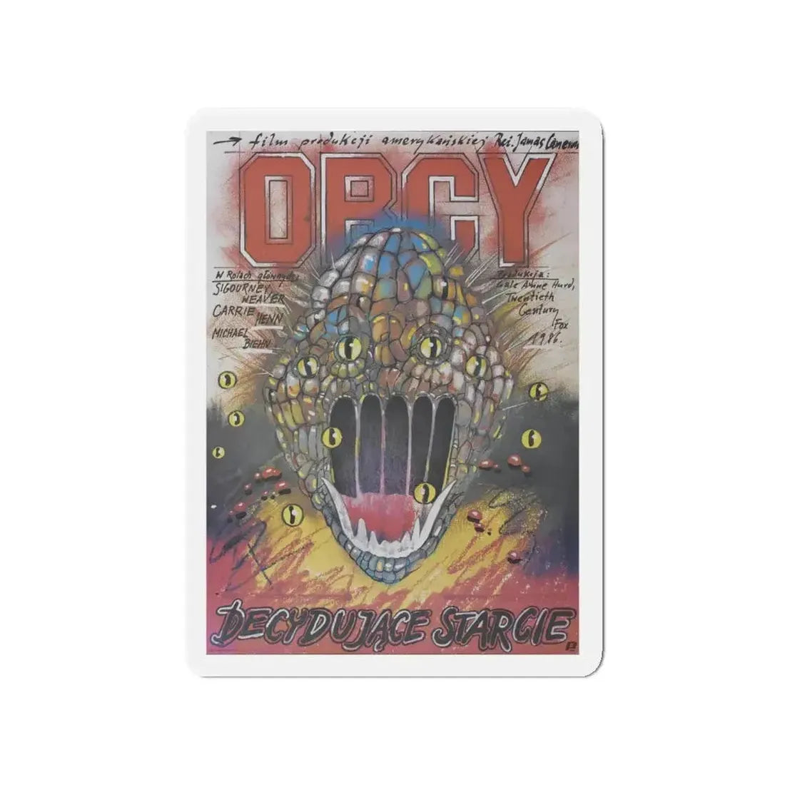 ALIENS (POLISH 2) 1986 Movie Poster - Refrigerator Magnet - The Sticker Space