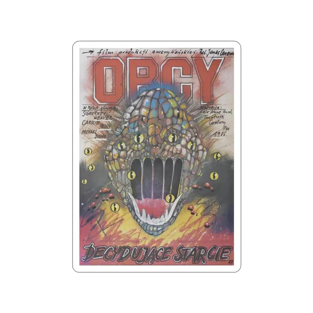 ALIENS (POLISH 2) 1986 Movie Poster STICKER Vinyl Die-Cut Decal 2 Inch - The Sticker Space