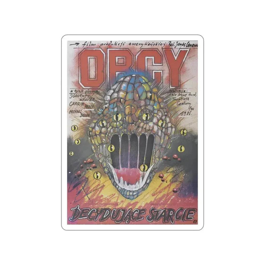 ALIENS (POLISH 2) 1986 Movie Poster STICKER Vinyl Die-Cut Decal 5 Inch - The Sticker Space