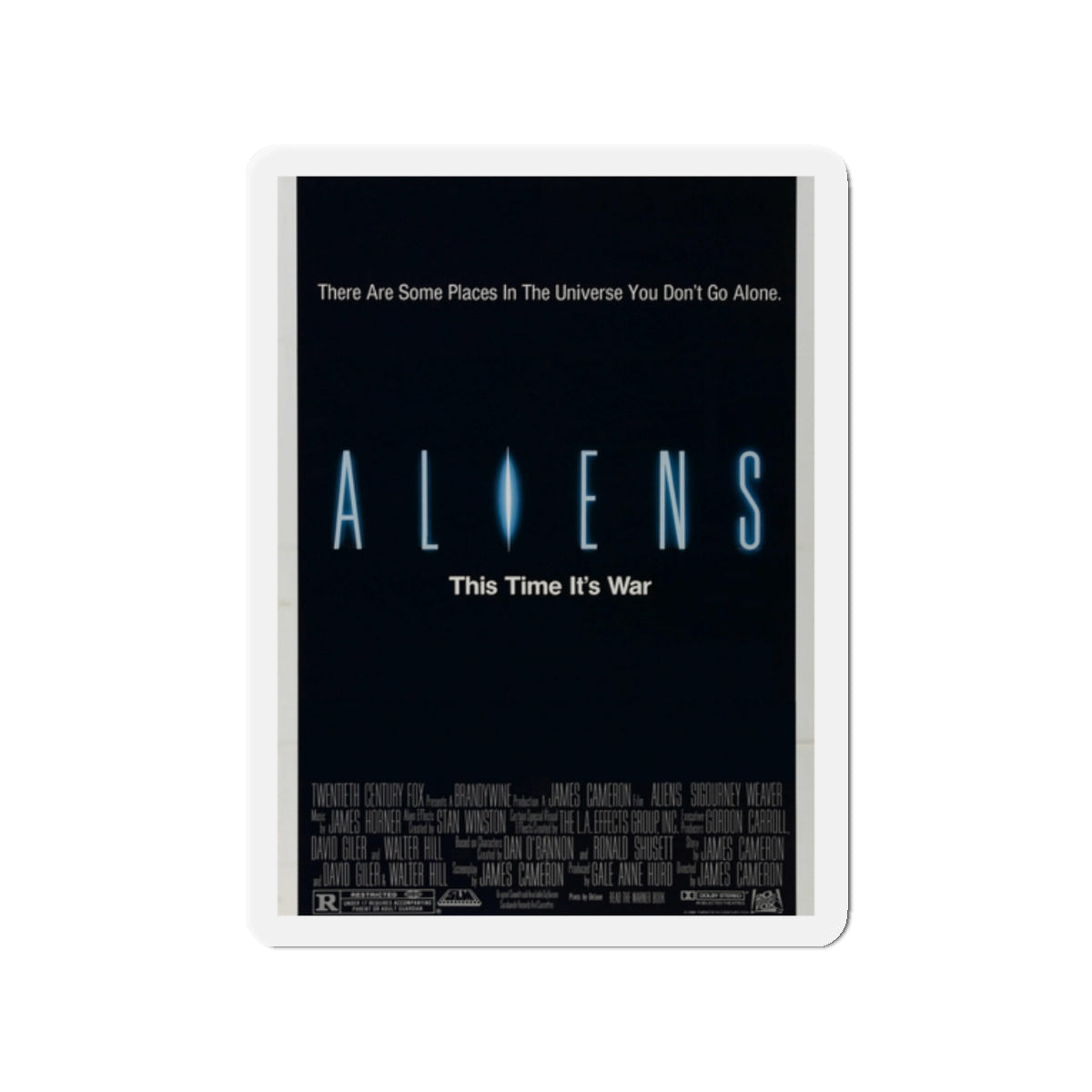 ALIENS (TEASER) 1986 Movie Poster - Die-Cut Magnet-2" x 2"-The Sticker Space