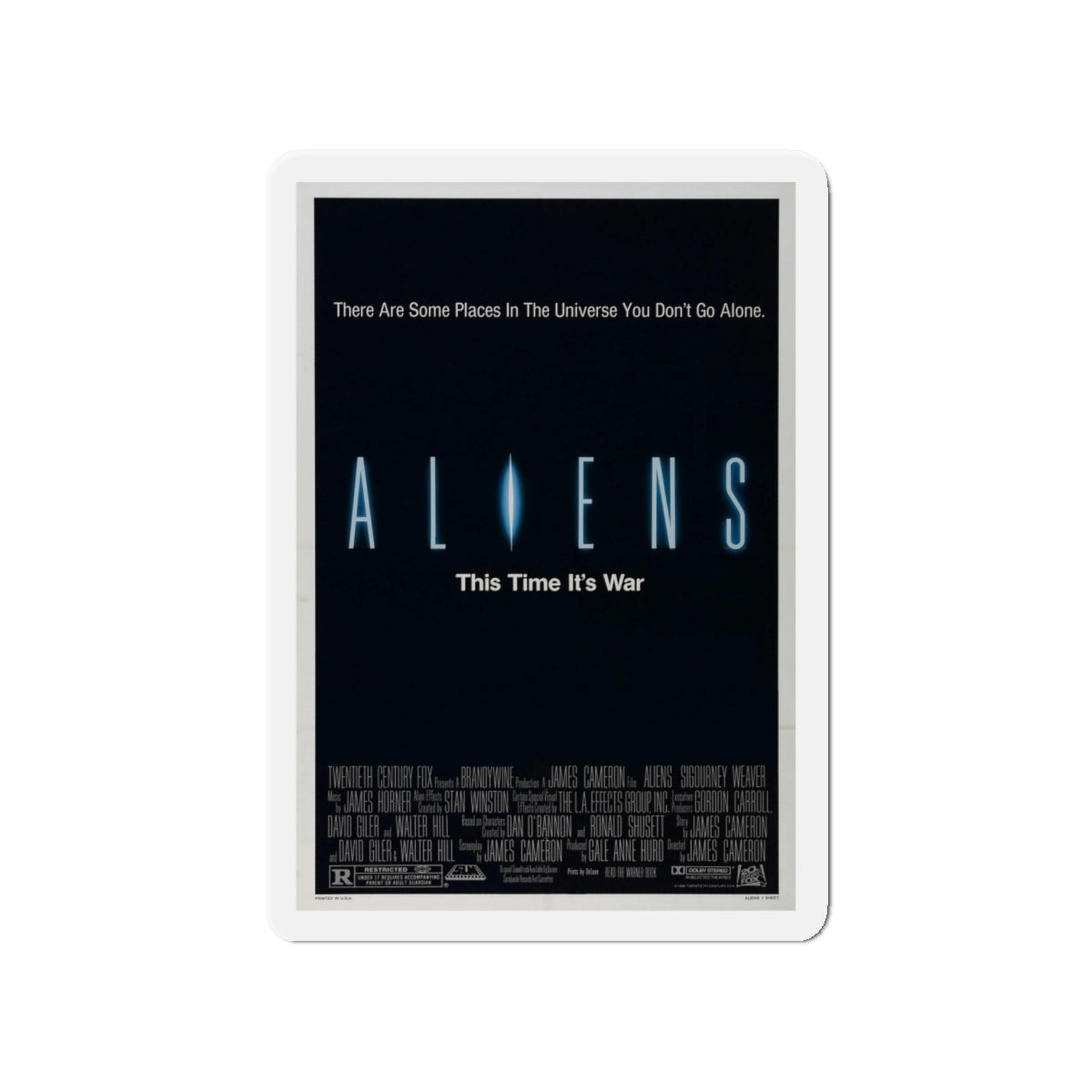 ALIENS (TEASER) 1986 Movie Poster - Die-Cut Magnet-4" x 4"-The Sticker Space