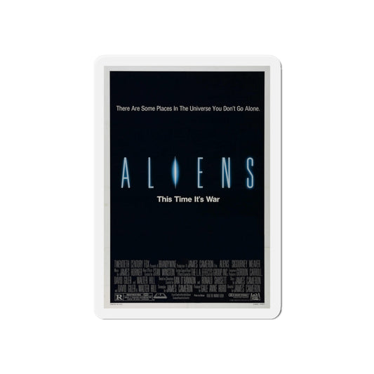 ALIENS (TEASER) 1986 Movie Poster - Die-Cut Magnet-6 × 6"-The Sticker Space