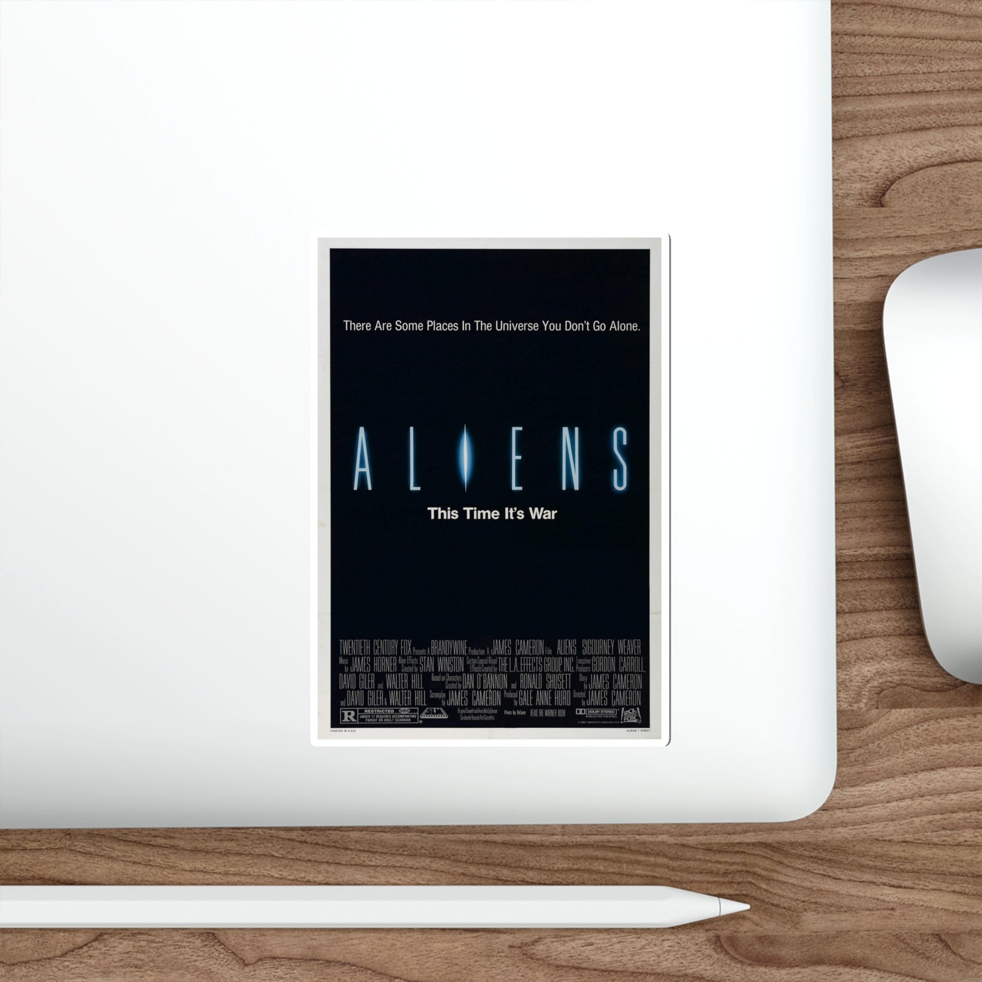 ALIENS (TEASER) 1986 Movie Poster STICKER Vinyl Die-Cut Decal-The Sticker Space