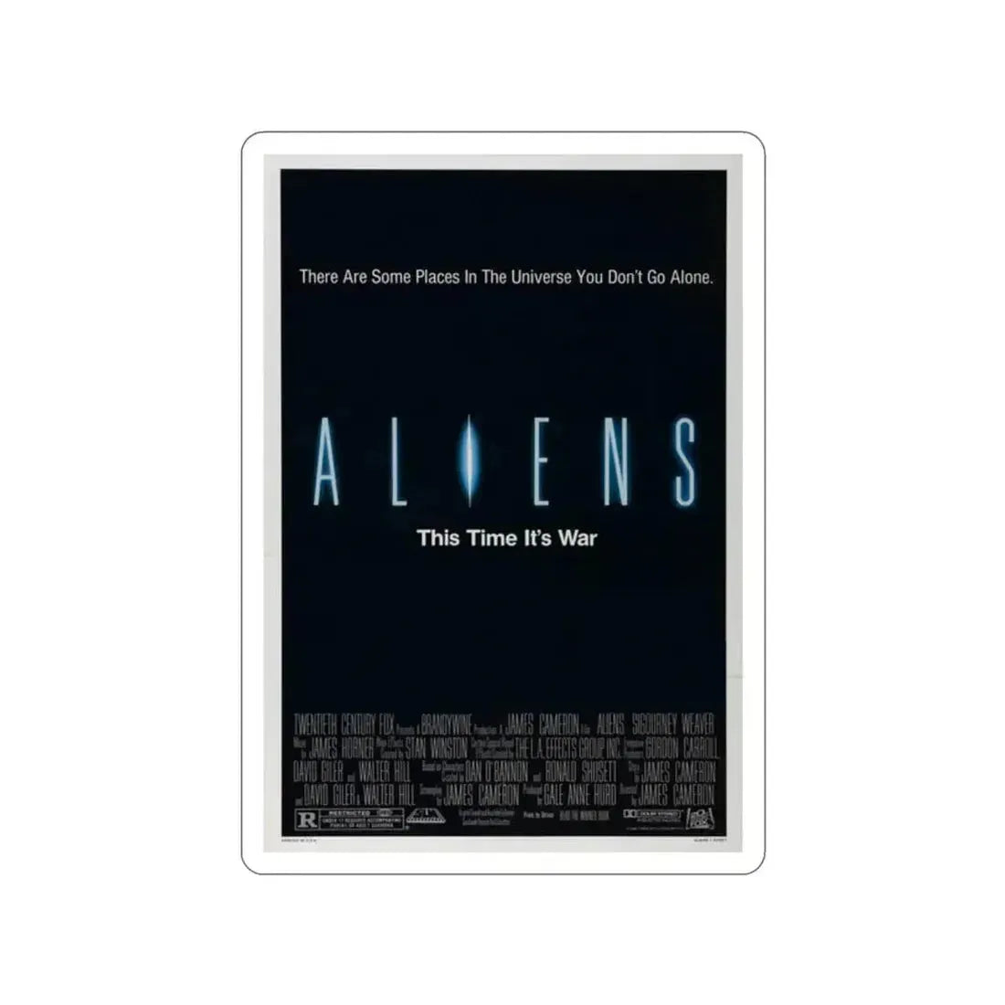 ALIENS (TEASER) 1986 Movie Poster STICKER Vinyl Die-Cut Decal 2 Inch - The Sticker Space