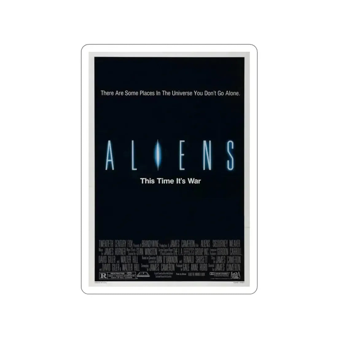 ALIENS (TEASER) 1986 Movie Poster STICKER Vinyl Die-Cut Decal 2 Inch - The Sticker Space