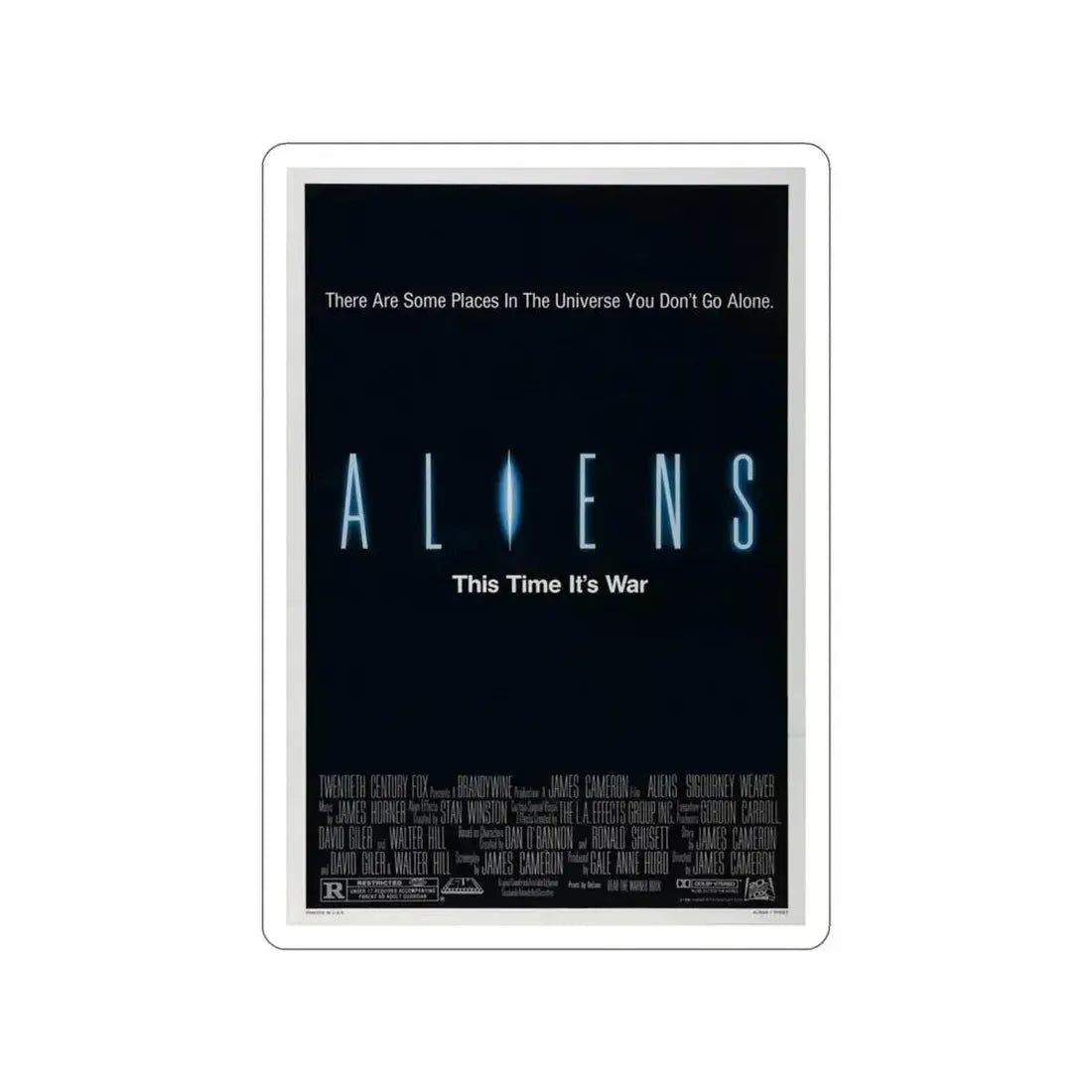 ALIENS (TEASER) 1986 Movie Poster STICKER Vinyl Die-Cut Decal 3 Inch - The Sticker Space