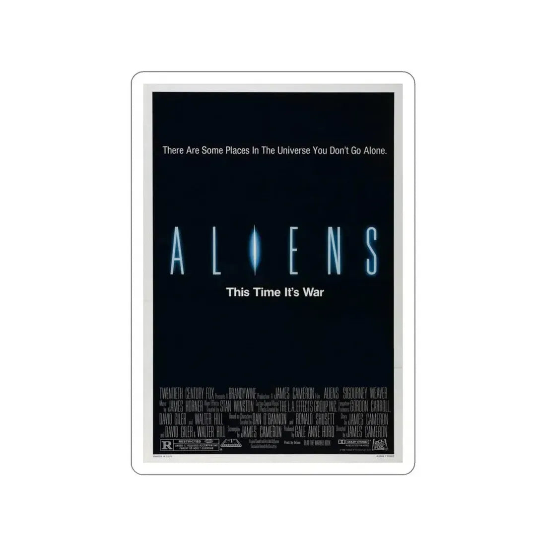ALIENS (TEASER) 1986 Movie Poster STICKER Vinyl Die-Cut Decal 3 Inch - The Sticker Space