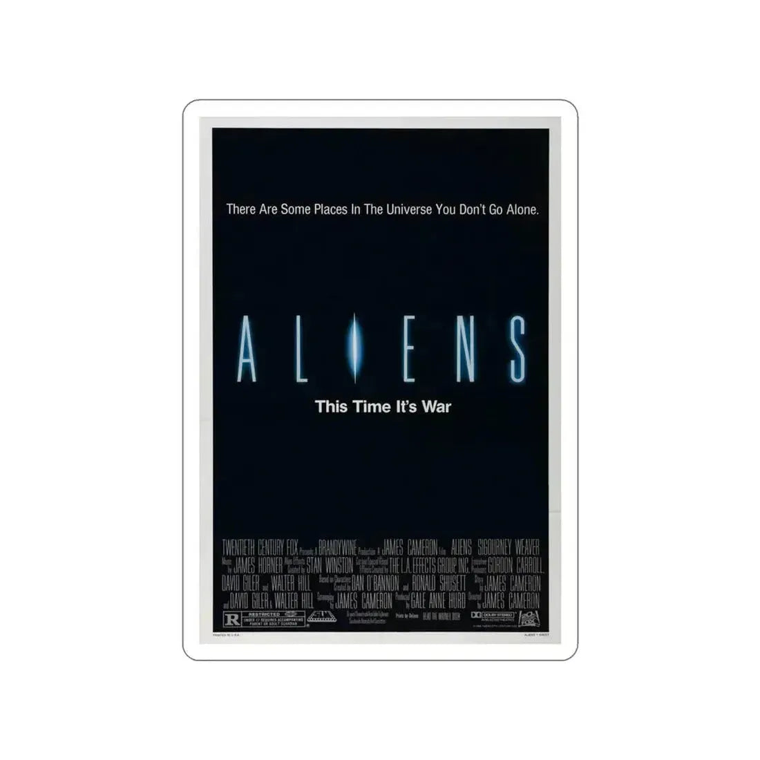 ALIENS (TEASER) 1986 Movie Poster STICKER Vinyl Die-Cut Decal 4 Inch - The Sticker Space