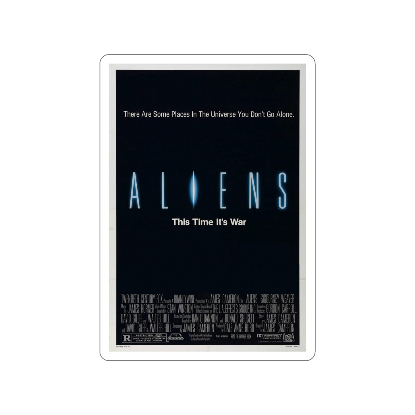 ALIENS (TEASER) 1986 Movie Poster STICKER Vinyl Die-Cut Decal-5 Inch-The Sticker Space